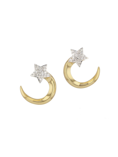Shop Phillips House Women's 14k Yellow Gold & 0.19 Tcw Diamond Affair Shooting Star Earrings