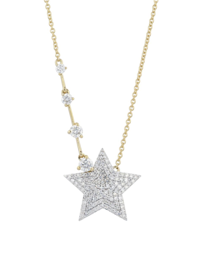 Shop Phillips House Women's Affair Infinity Shooting Star 14k Yellow Gold & 0.87 Tcw Diamonds Pendant Necklace