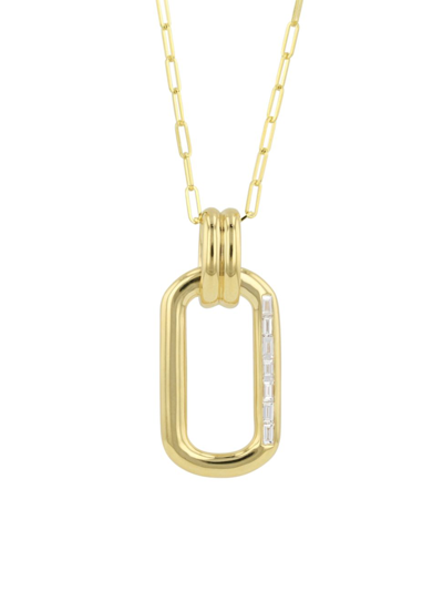 Shop Phillips House Women's Link 14k Yellow Gold & 0.20 Tcw Diamond Pendant Necklace