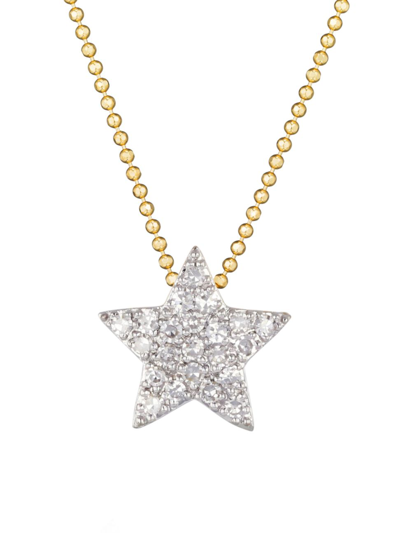Shop Phillips House Women's Affair 14k Yellow Gold & 0.12 Tcw Diamond Mini Infinity Star Necklace