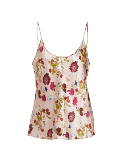 Shop La Perla Women's Floral Silk Pajama Top In Amore Floreale