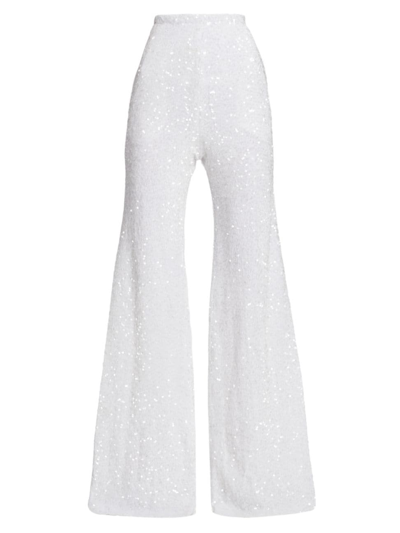 Shop Michael Costello Collection Women's Sterling Flared Pants In White