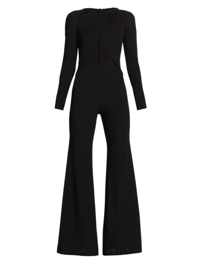 Shop Michael Costello Collection Women's Hannah Cut-out Jumpsuit In Black