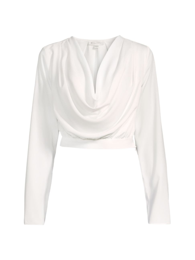 Shop Line & Dot Women's Mia Cowlneck Blouse In White