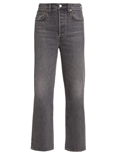 Shop Levi's Women's Ribcage Straight-leg Ankle Jeans In Well Worn