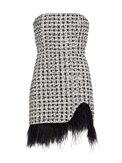 Shop Amanda Uprichard Women's Jazz Sequined Tweed Minidress In Kelly