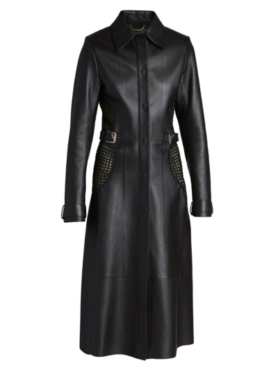 Shop Chloé Women's Classic Nappa Leather Coat In Black
