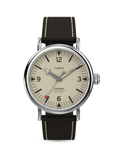 Shop Timex Men's Standard Stainless Steel Watch In Brown