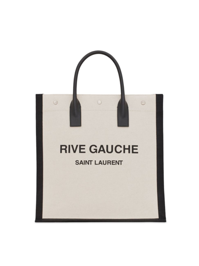 Shop Saint Laurent Women's Rive Gauche Tote Bag In Greggio Nero