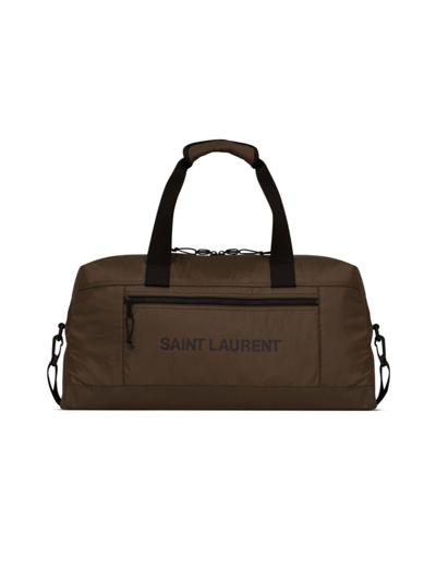 Shop Saint Laurent Men's Sport Duffel Bag In Khaki Soldier