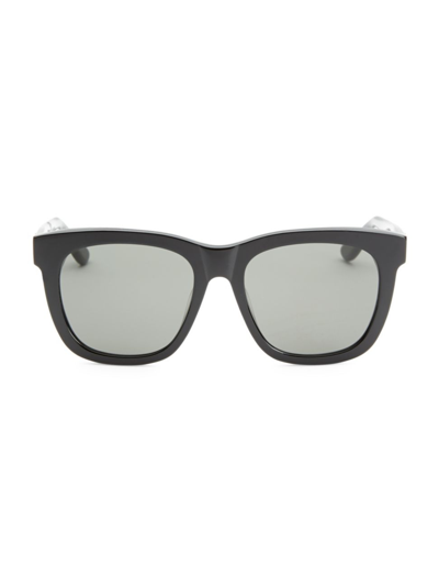 Shop Saint Laurent Men's 55mm Square Sunglasses In Black