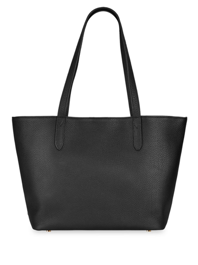 Shop Gigi New York Women's Teddie Leather Tote In Black