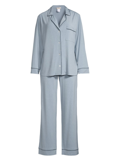 Shop Eberjey Women's Gisele 2-piece Long Pajama Set In Ciel Navy