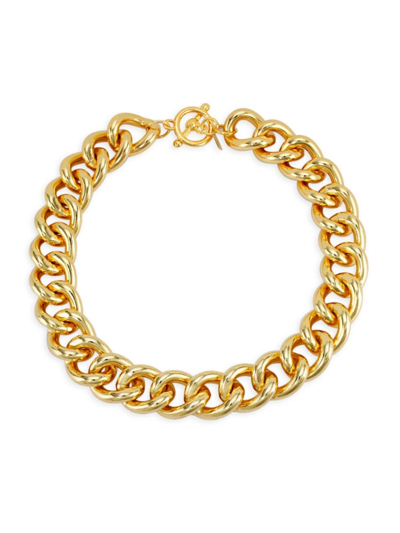 Shop Kenneth Jay Lane Women's 20k-gold-plated Chunky Curb-chain Necklace