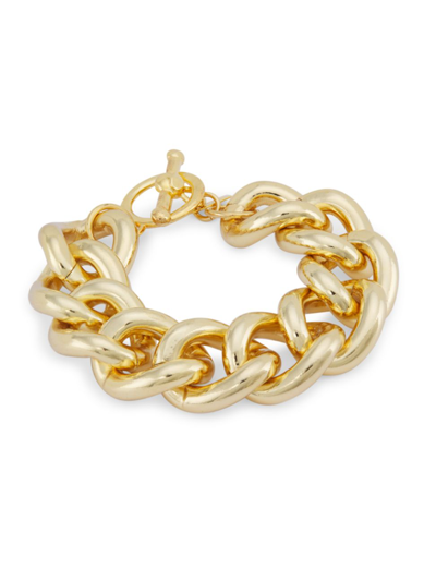 Shop Kenneth Jay Lane Women's 20k-gold-plated Chunky Curb-chain Bracelet