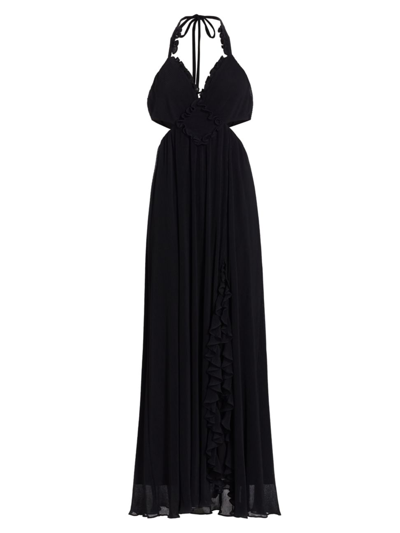Shop Loveshackfancy Women's Talitha Cut-out Maxi Dress In Black