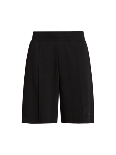 Shop Moncler Men's Bermuda Pleated Shorts In Diamond Black
