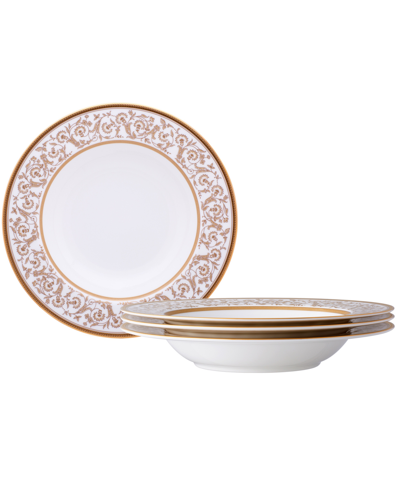 Shop Noritake Summit Gold Set Of 4 Soup Bowls, Service For 4 In White