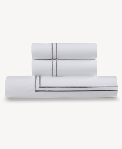 Ella Jayne 100% Cotton Percale Satin Stitched 3-pc. Duvet Cover Set, King/california King In Stone