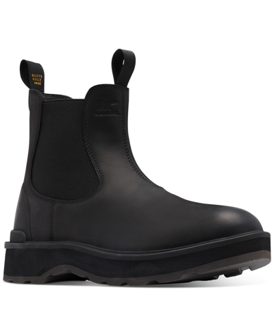 Shop Sorel Men's Hi-line Waterproof Chelsea Boot Men's Shoes In Black/jet
