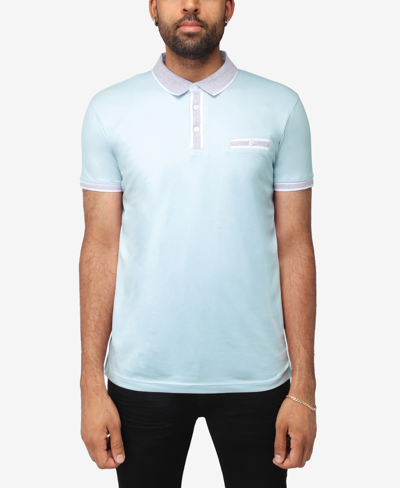 Shop X-ray Men's Comfort Tipped Polo Shirt In Light Blue