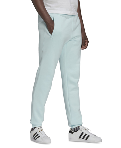 Shop Adidas Originals Adidas Men's Adicolor Essentials Trefoil Slim-fit Joggers In Almost Blue