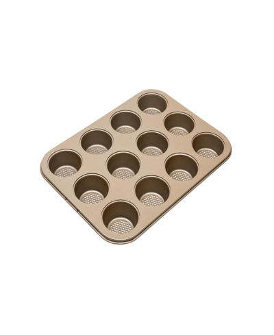 Shop Kitchen Details Pro Series 12 Piece Cup Cupcake Pan In Gold-tone