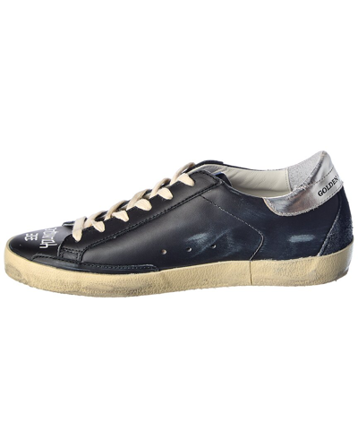 Shop Golden Goose Superstar Leather Sneaker In Black