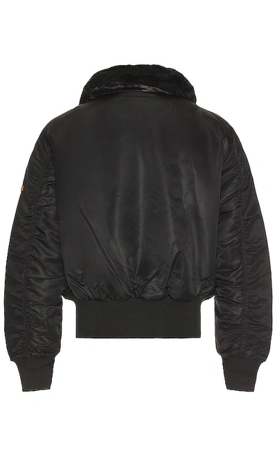 Alpha Industries Hooded Bomber Jacket In Black