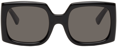 Shop Ambush Black Fhonix Sunglasses In Black Dark Grey