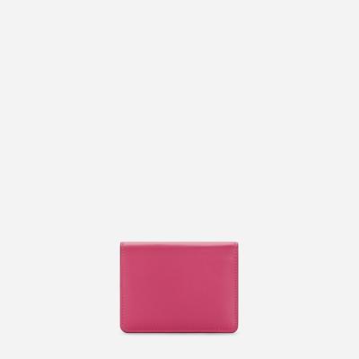 Dolce & Gabbana Calfskin Wallet With Dg Logo In Lilac