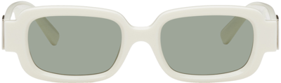 Shop Ambush White Thia Sunglasses In White Green