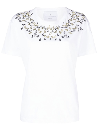 CRYSTAL-EMBELLISHED COTTON T-SHIRT