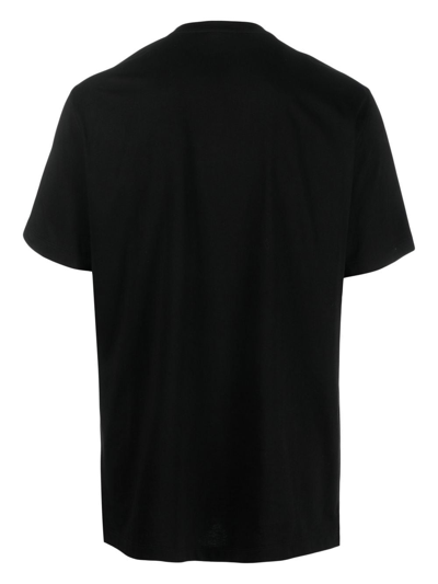 Shop Billionaire Graphic-print Cotton T-shirt In 黑色