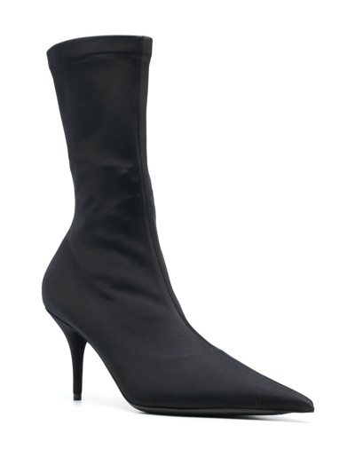 Shop Balenciaga Knife 80mm Ankle Boots In 黑色