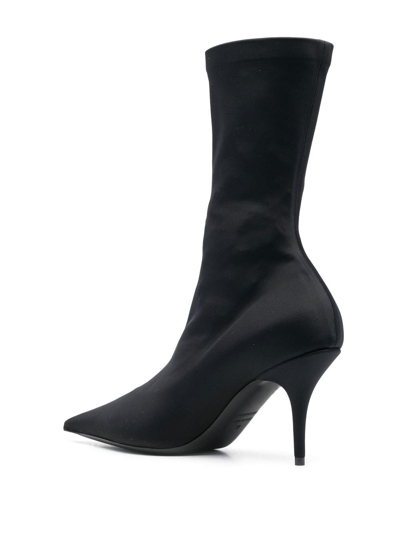 Shop Balenciaga Knife 80mm Ankle Boots In 黑色