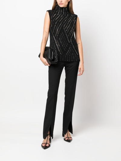 Ermanno Scervino Embellished Roll-neck Top In 黑色
