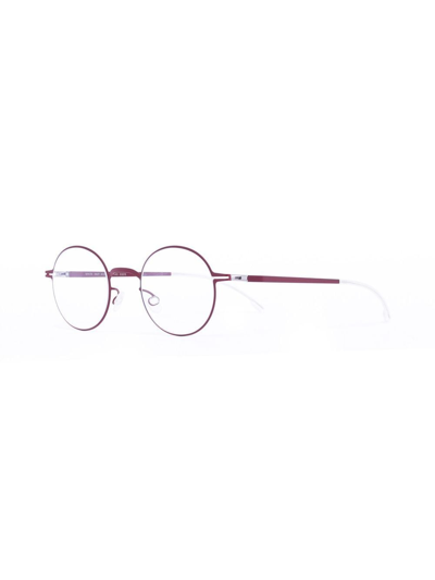 Mykita Round-frame Eyeglasses In Red