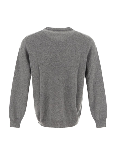 Shop Rifò Marino Knit Sweater In Grey