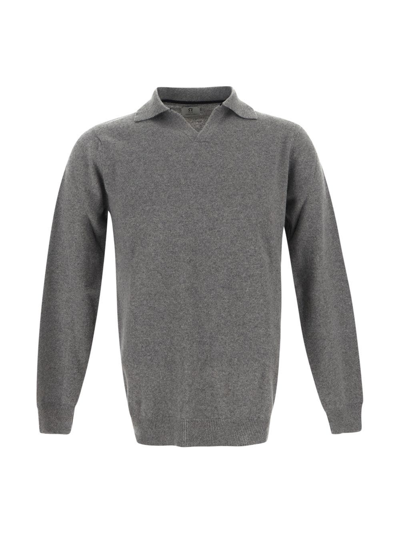Shop Rifò Attilo Knit Sweater In Grey