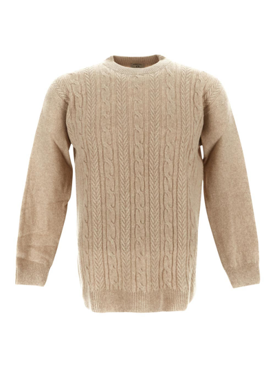 Shop Rifò Andrea Knit Sweater In Beige