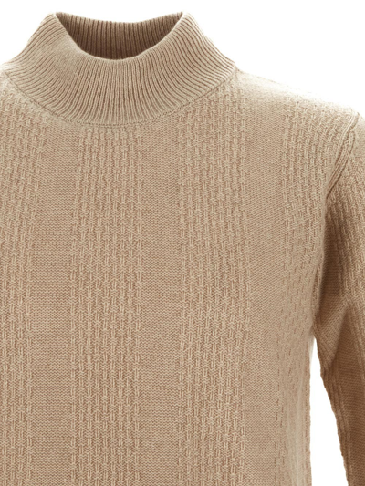 Shop Rifò Pietro Knit Sweater In Beige