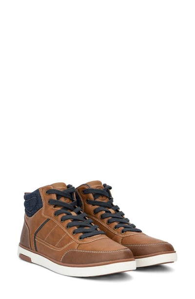 Reserve Footwear Deion Mid Sneaker In Cognac