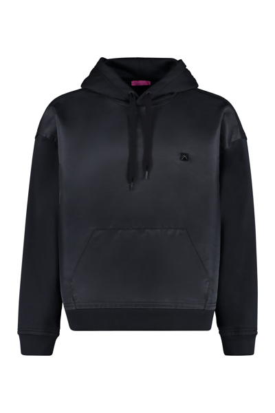 Shop Valentino Hooded Sweatshirt In Black