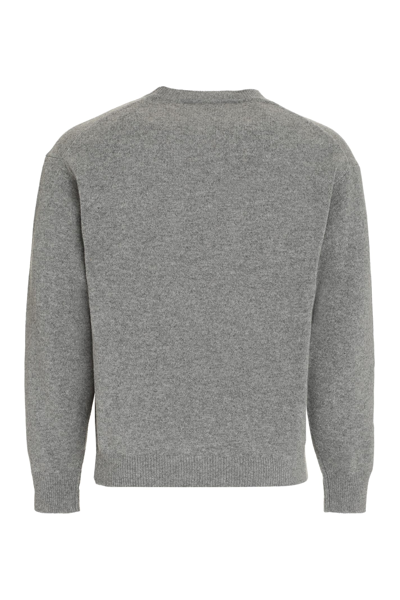 Shop Kenzo Intarsia Wool Sweater In Grey