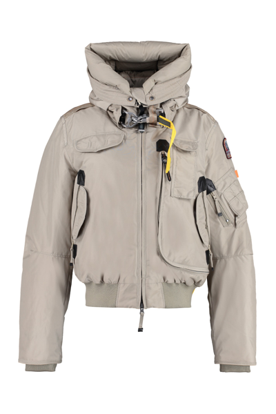 Shop Parajumpers Gobi Hooded Down Jacket In Sand
