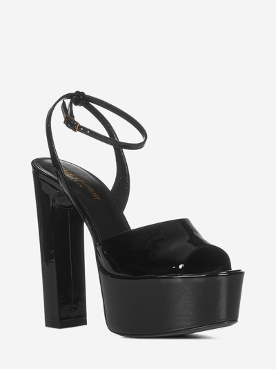 Shop Saint Laurent Jodie Sandals In Black