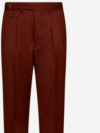 Shop Lardini Trousers In Red