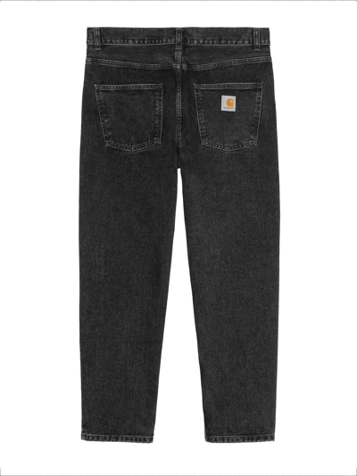 Shop Carhartt Straight Fit Jeans In Nero