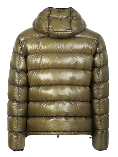 Shop Herno Reversible Down Jacket In Green